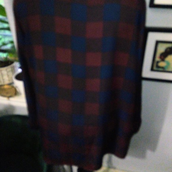 Ann Taylor Checkered Plaid Ruffled Blouse Sz L - Picture 7 of 12